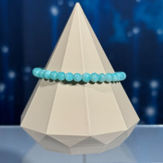 One (1) Amazonite bracelet–stretchy | 6mm beads