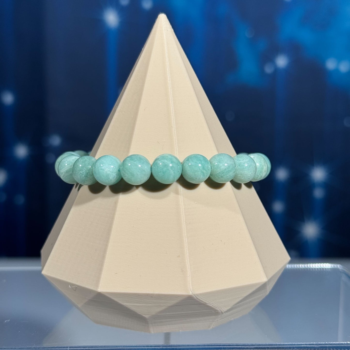 One (1) Amazonite bracelet–stretchy | 8mm beads