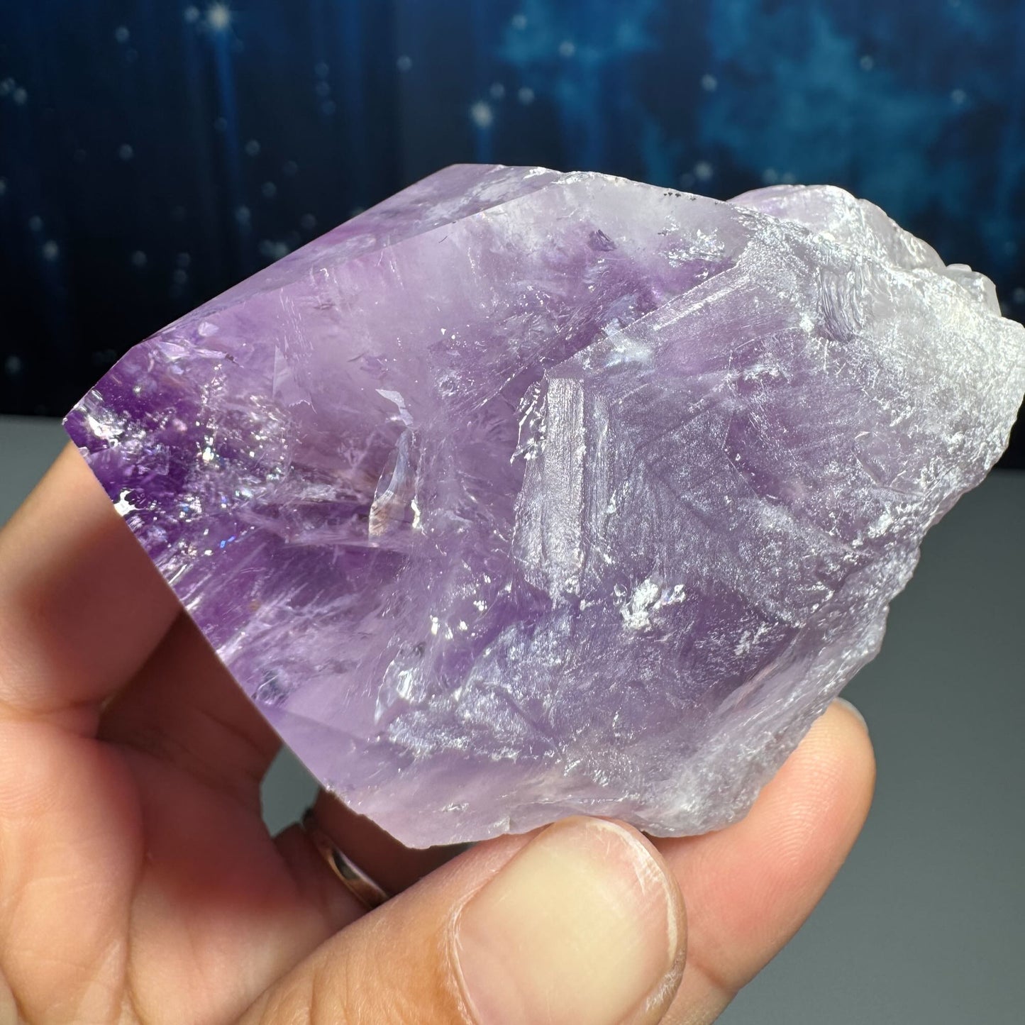 Amethyst top polished point