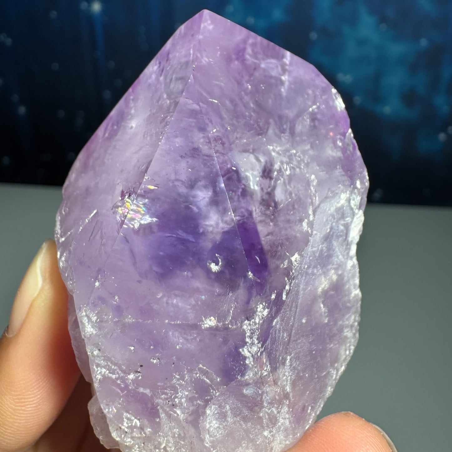 Amethyst top polished point
