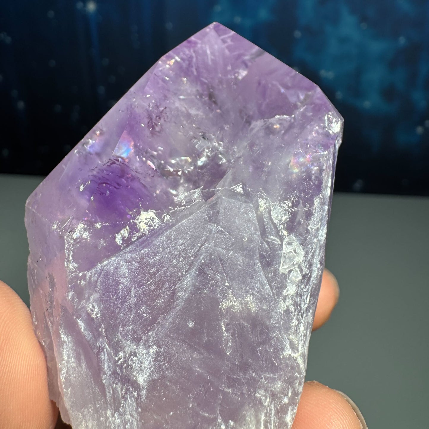 Amethyst top polished point