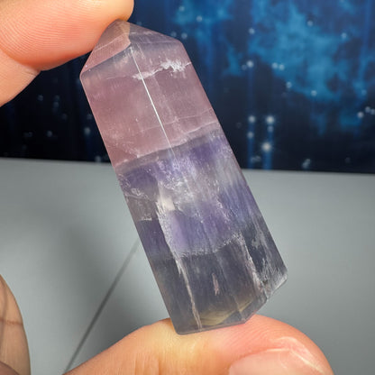 Candy Fluorite point - 1 × 7/8 × 2 3/8 in - 2.1 oz