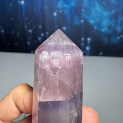 Candy Fluorite point - 1 × 7/8 × 2 3/8 in - 2.1 oz