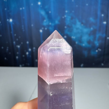 Candy Fluorite point 1 × 7/8 × 2 1/2 in - 2.1 oz