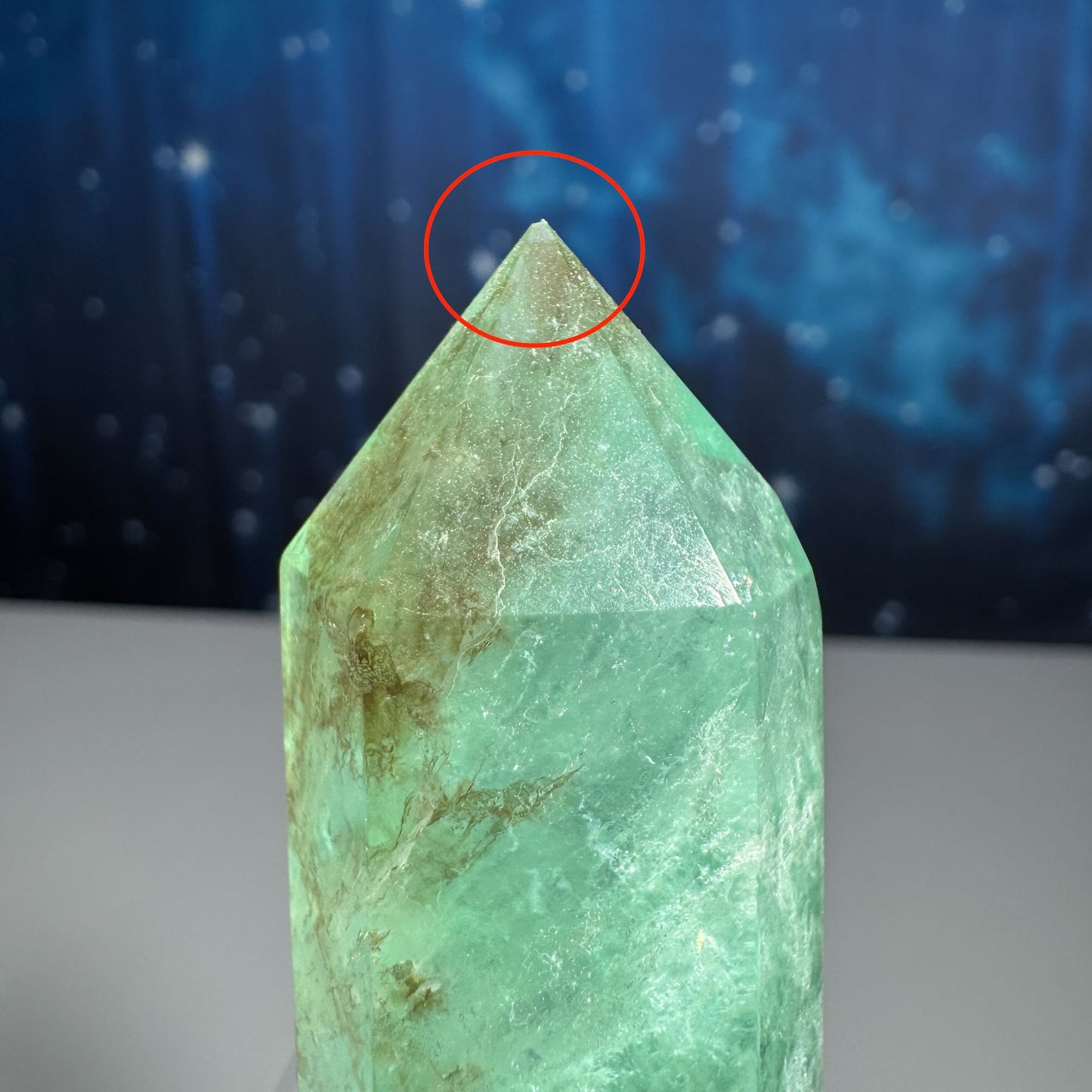 Green Fluorite point