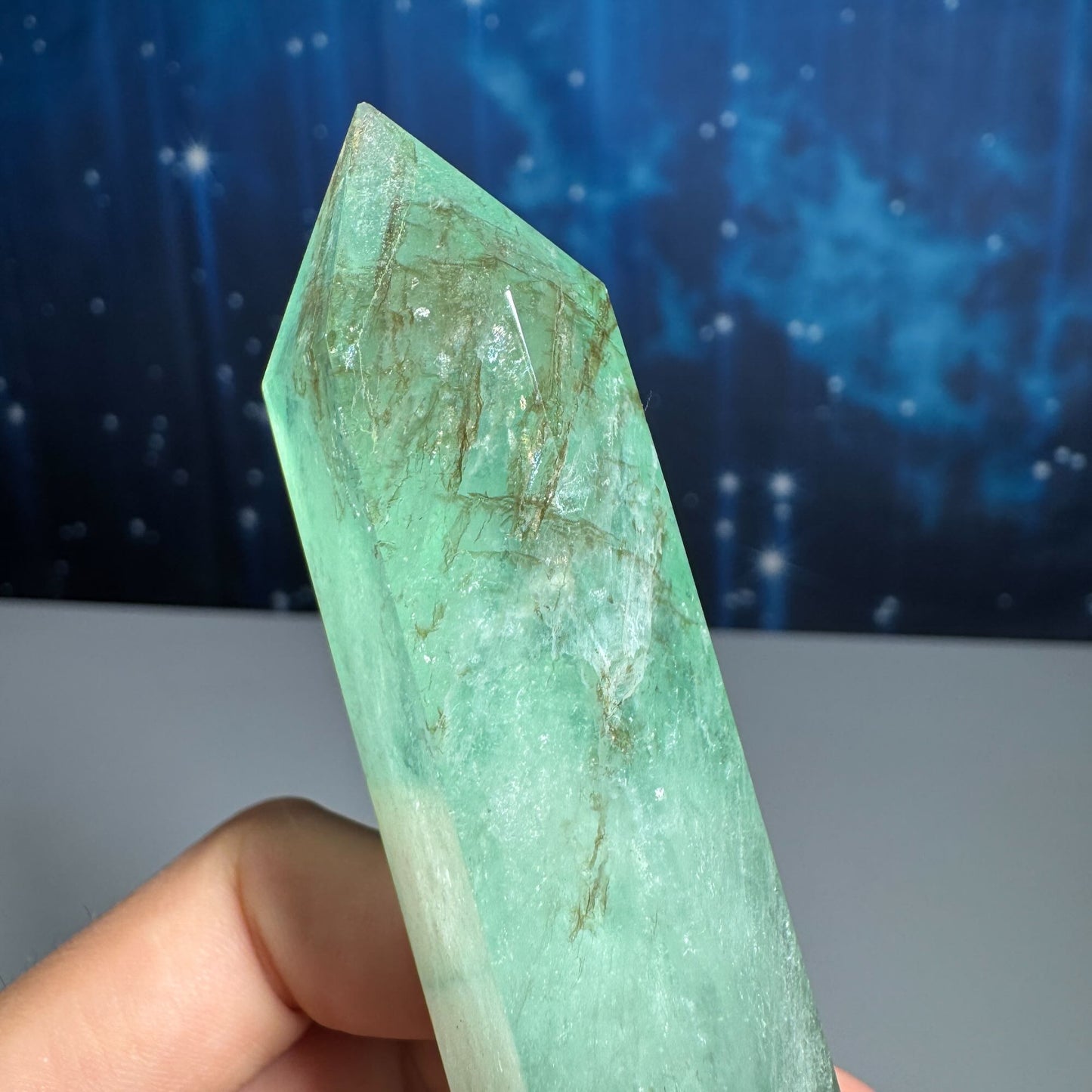 Green Fluorite point