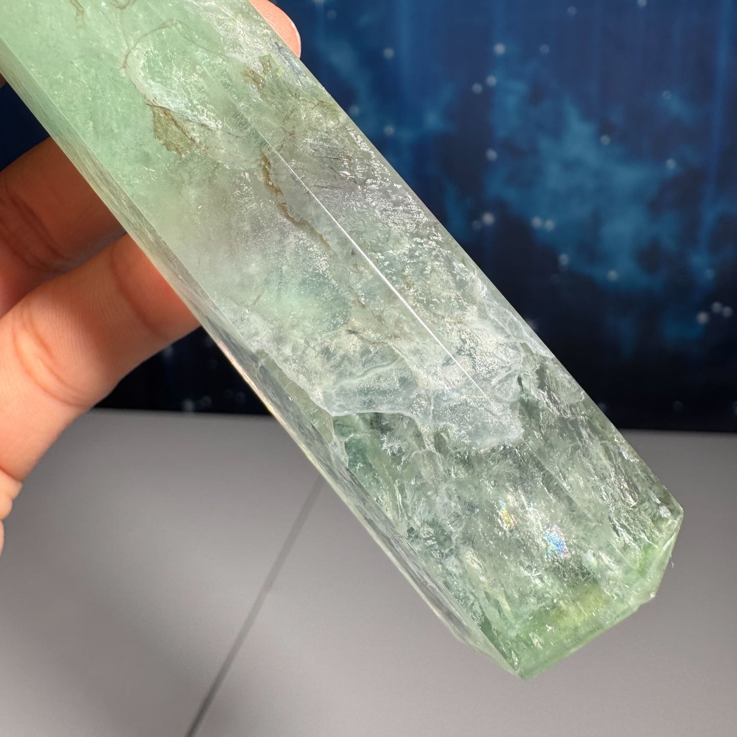 Green Fluorite point