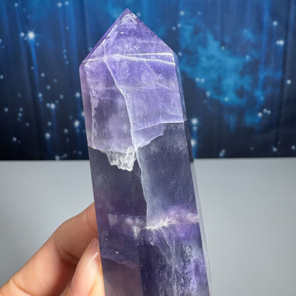 Candy Fluorite point 1 1/4 × 1 1/8 × 3 1/4 in - 5.1 oz