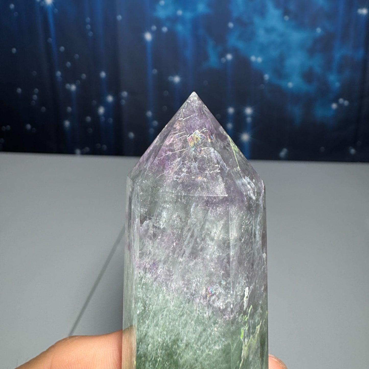Watermelon Fluorite point