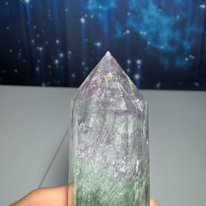 Rainbow Fluorite Point – Watermelon Fluorite • 0.167 kg