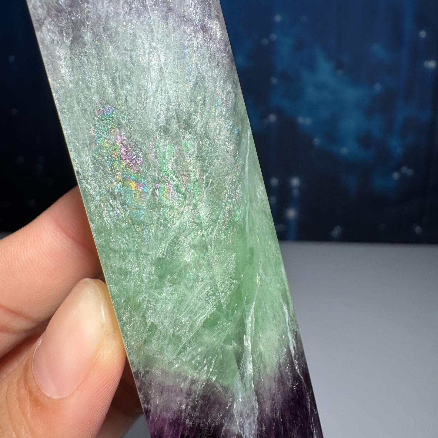 Watermelon Fluorite point