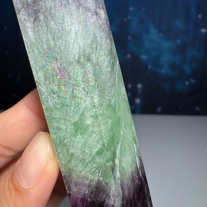 Rainbow Fluorite Point – Watermelon Fluorite • 0.167 kg