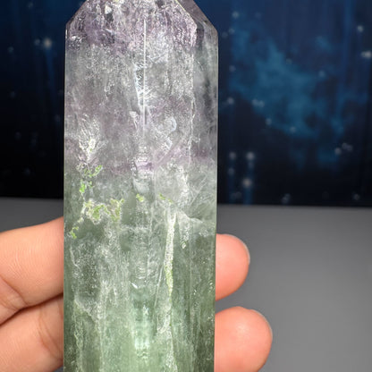 Rainbow Fluorite Point – Watermelon Fluorite • 0.167 kg