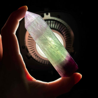 Rainbow Fluorite Point – Watermelon Fluorite • 0.167 kg