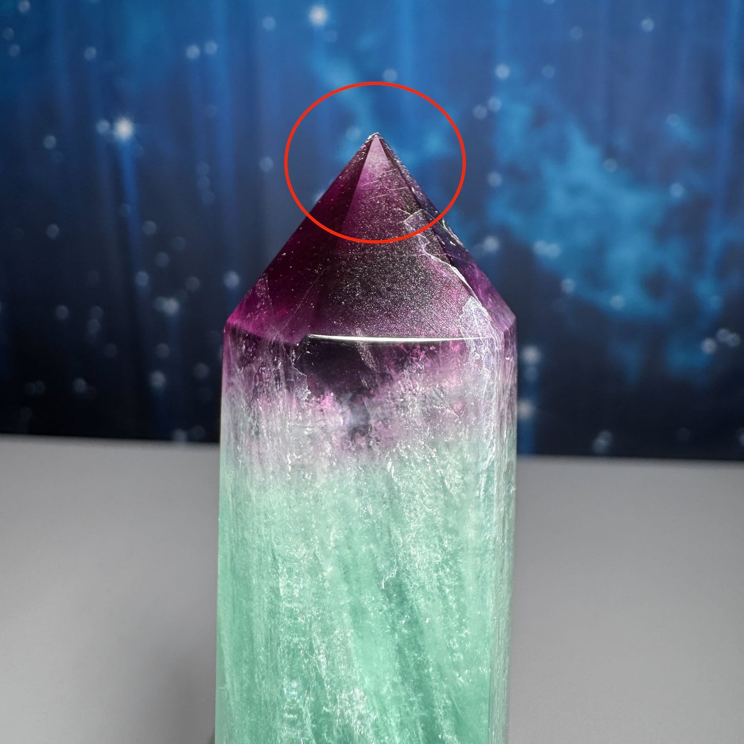 Watermelon Fluorite point