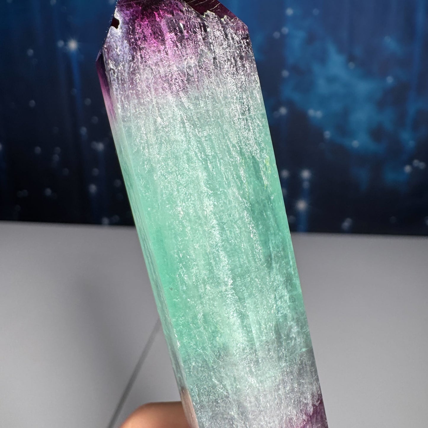 Watermelon Fluorite point