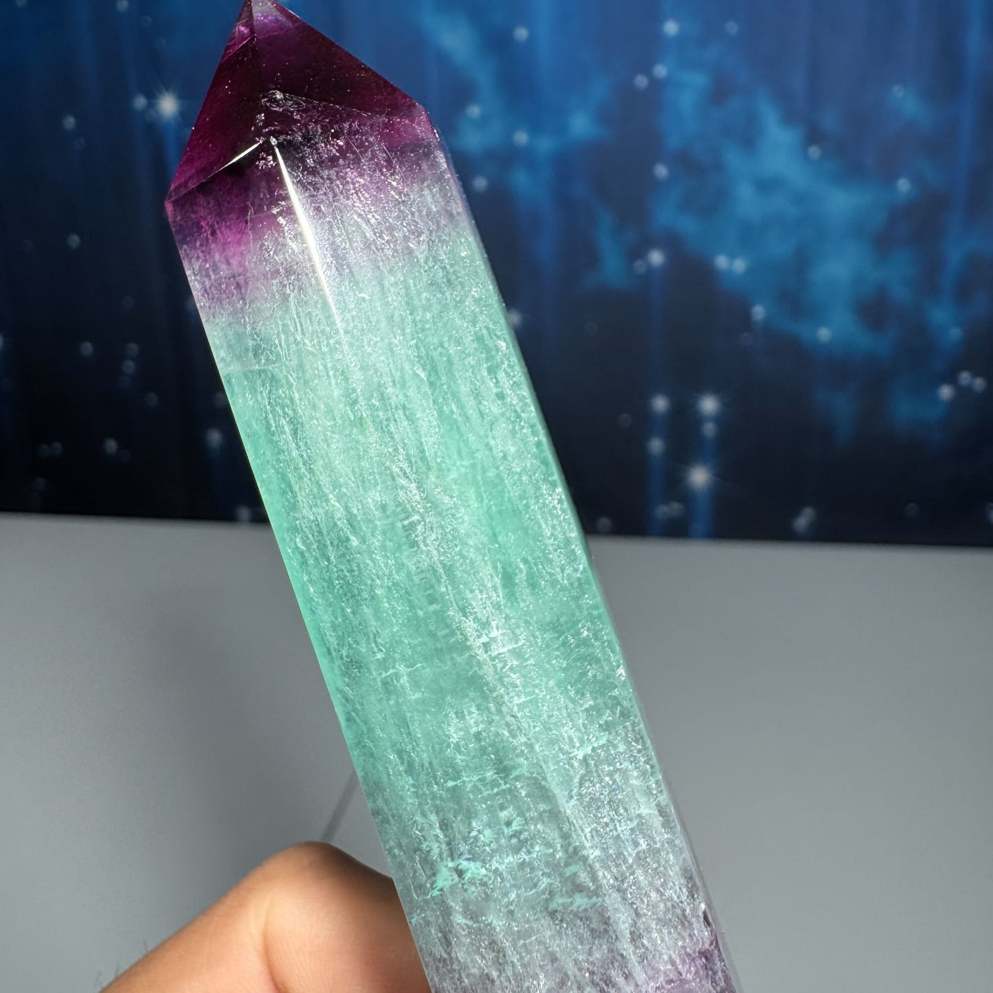Watermelon Fluorite point