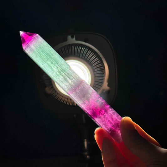 Watermelon Fluorite point
