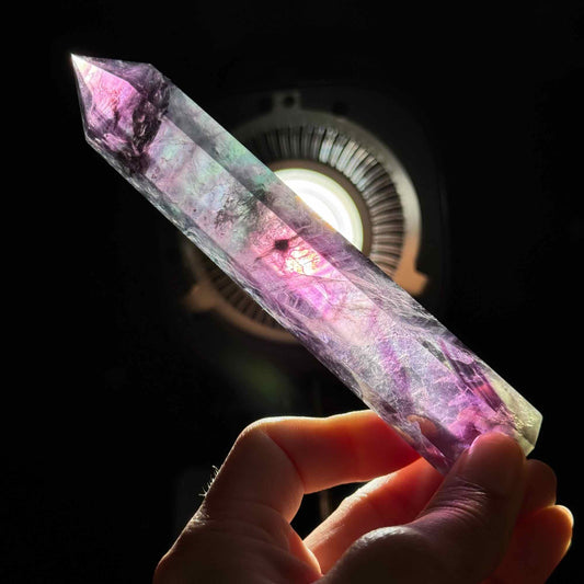 Rainbow Fluorite point