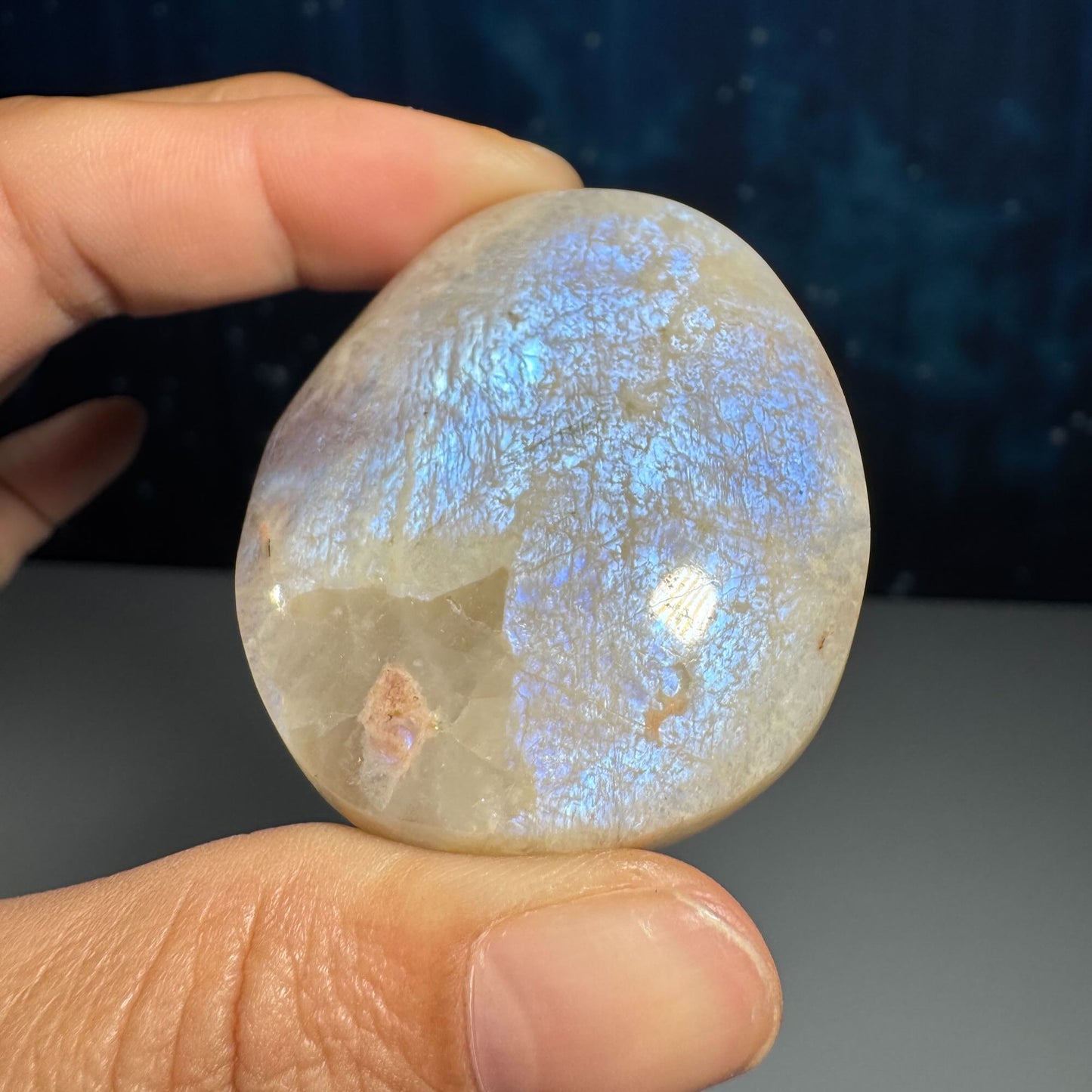 Belomorite palm stone | Russian Moonstone