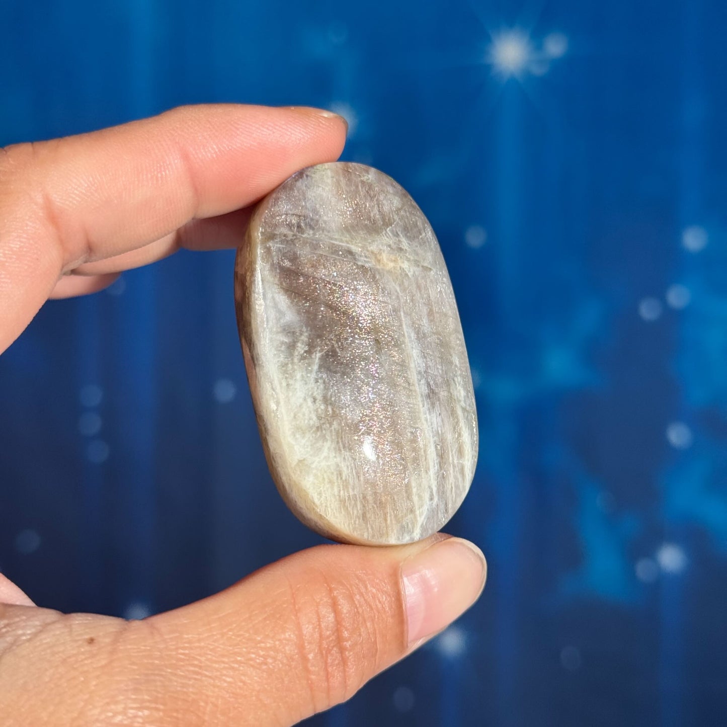 Belomorite palm stone | Russian Moonstone