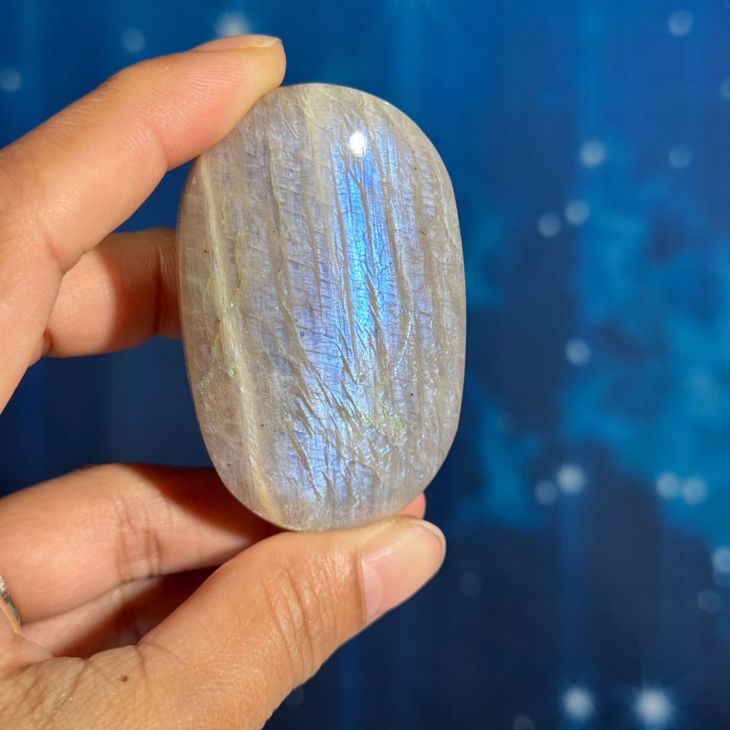 Belomorite palm stone | Russian Moonstone
