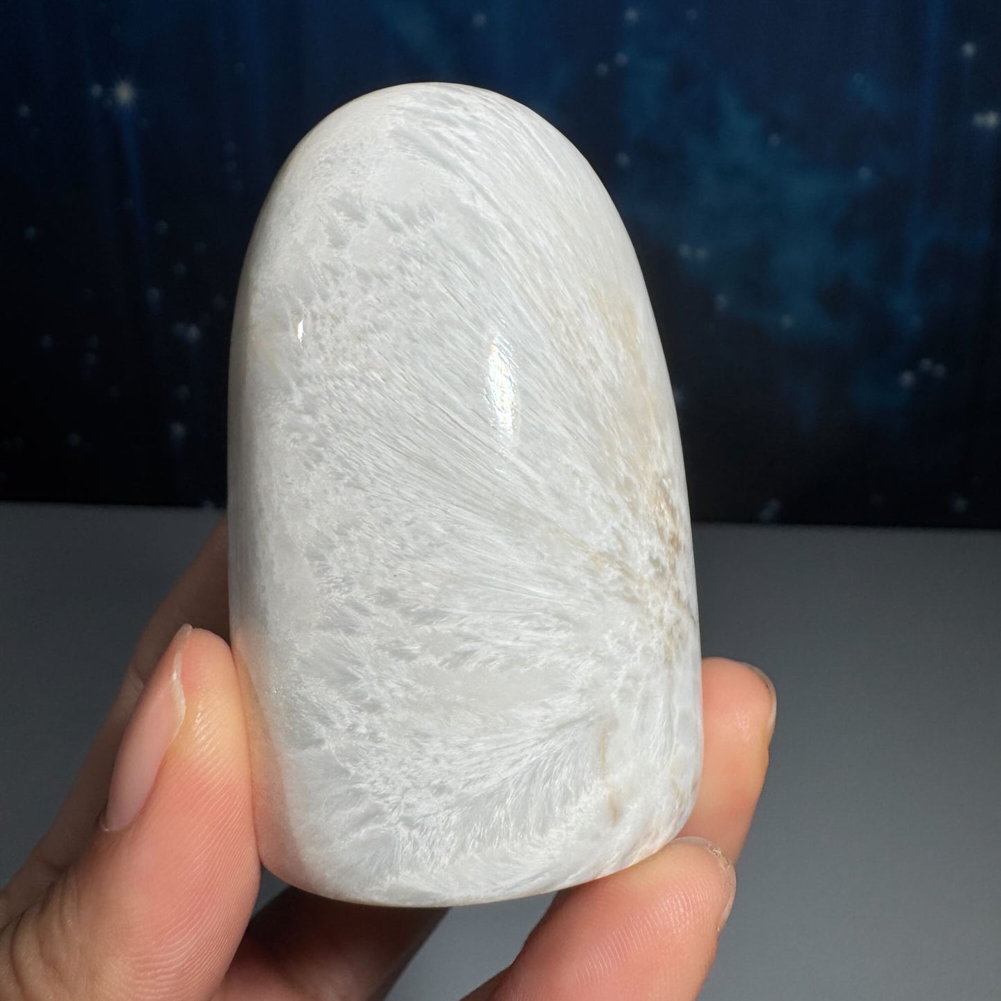Flashy Scolecite gumdrop