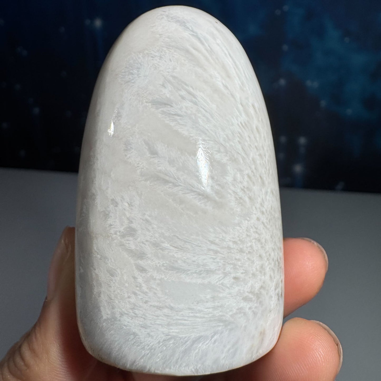 Flashy Scolecite gumdrop