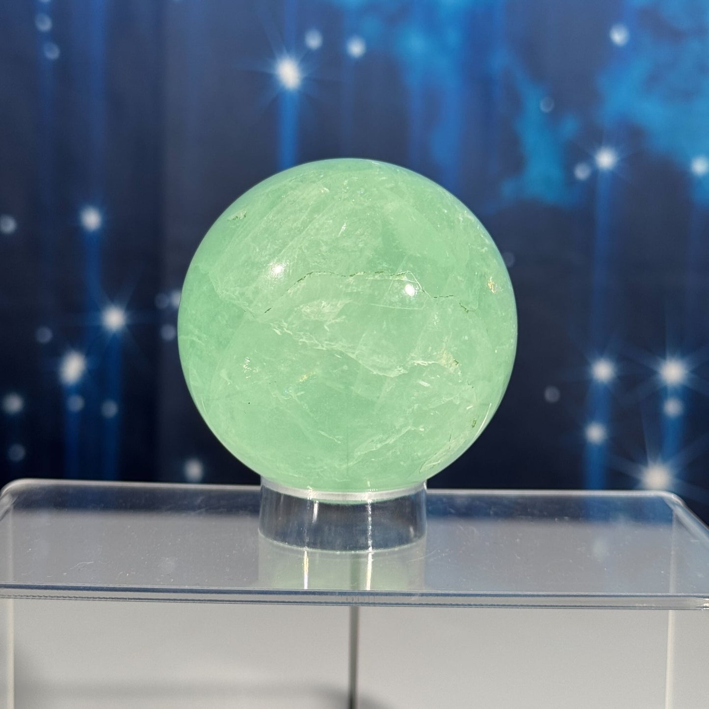 Green Fluorite sphere | Baja blast color