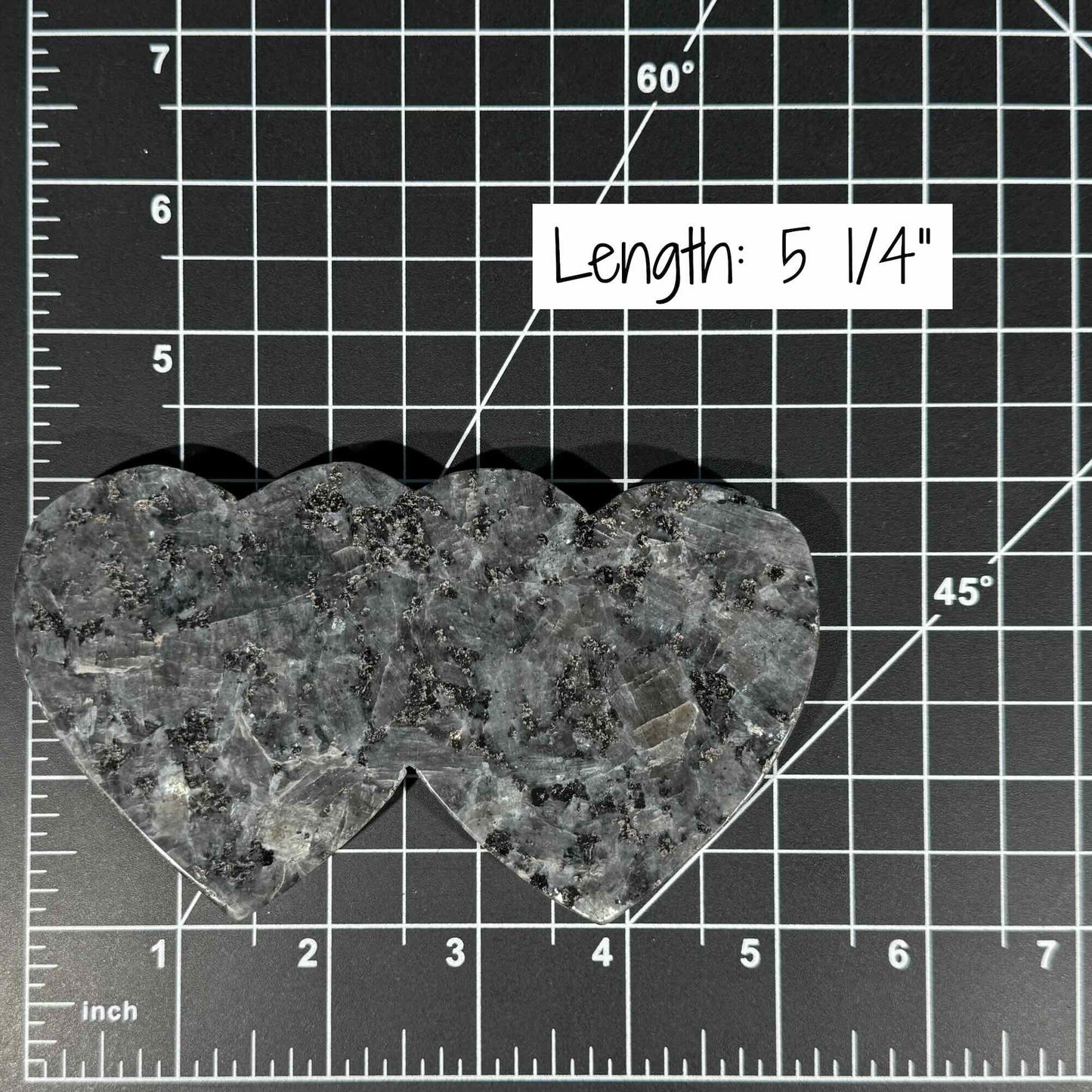 Larvikite double heart
