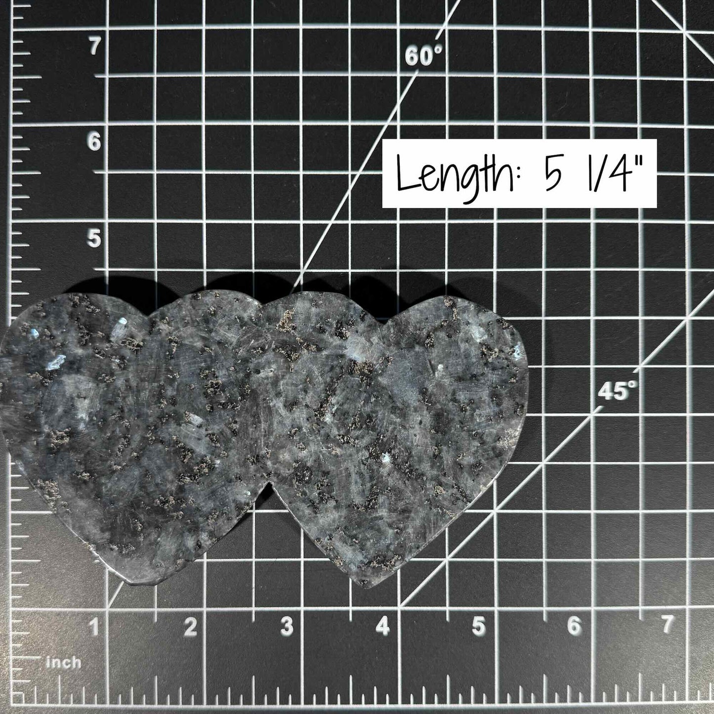 Larvikite double heart
