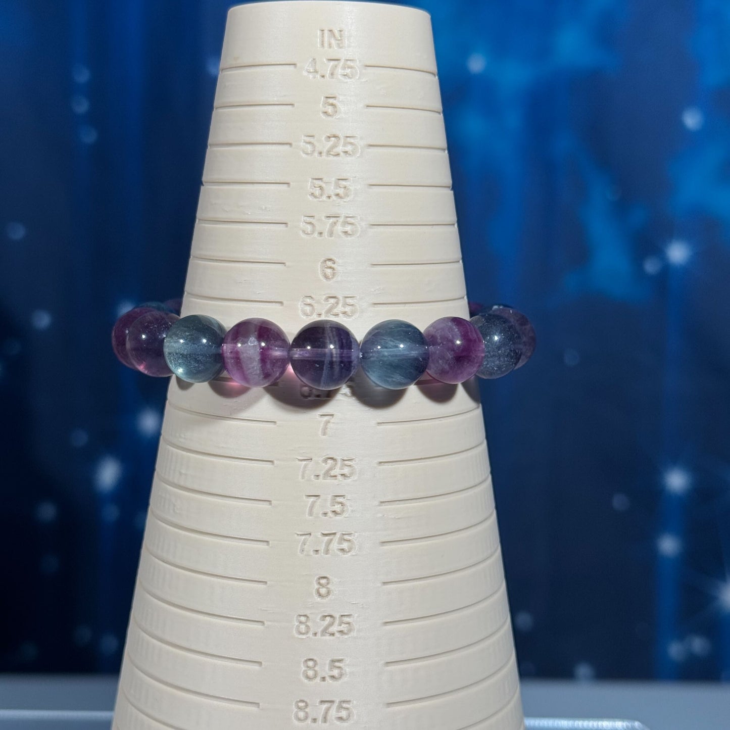 One (1) Candy Fluorite bracelet | stretchy | 11mm beads