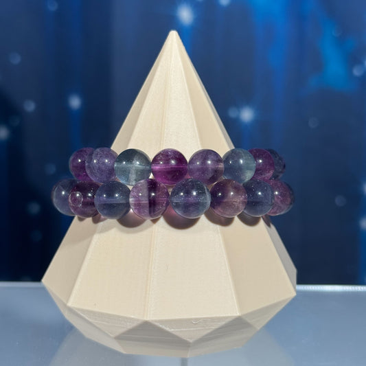 One (1) Candy Fluorite bracelet | stretchy | 10mm beads
