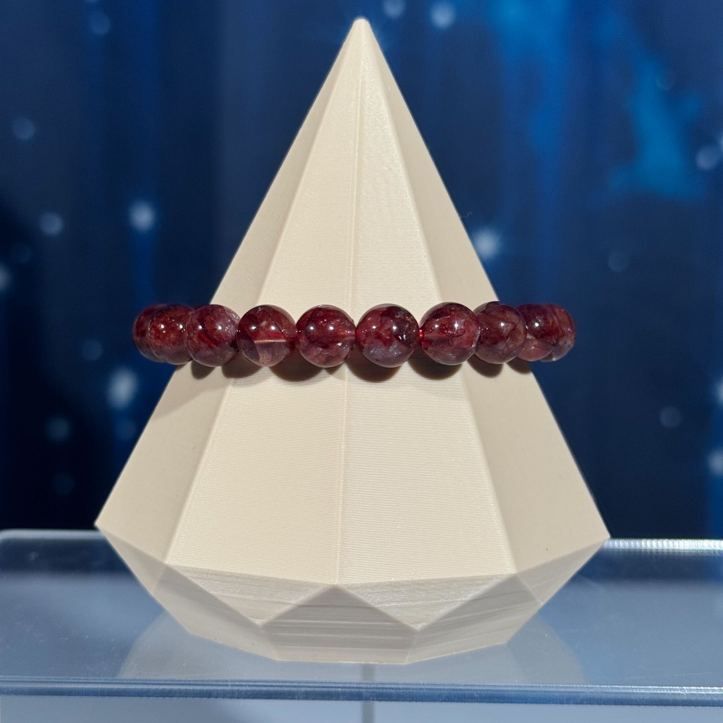 One (1) Fire Quartz bracelet | stretchy | 8mm beads