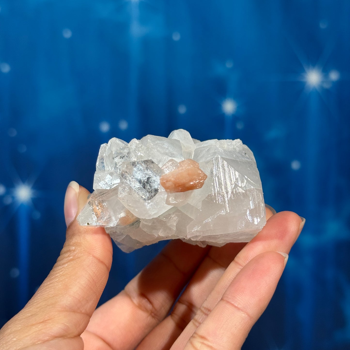 Apophyllite with Stilbite and Calcite – 0.128 kg