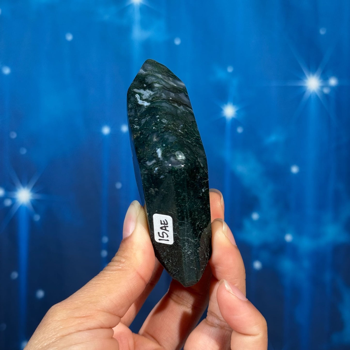 Moss Agate Rhombus – 0.147 kg