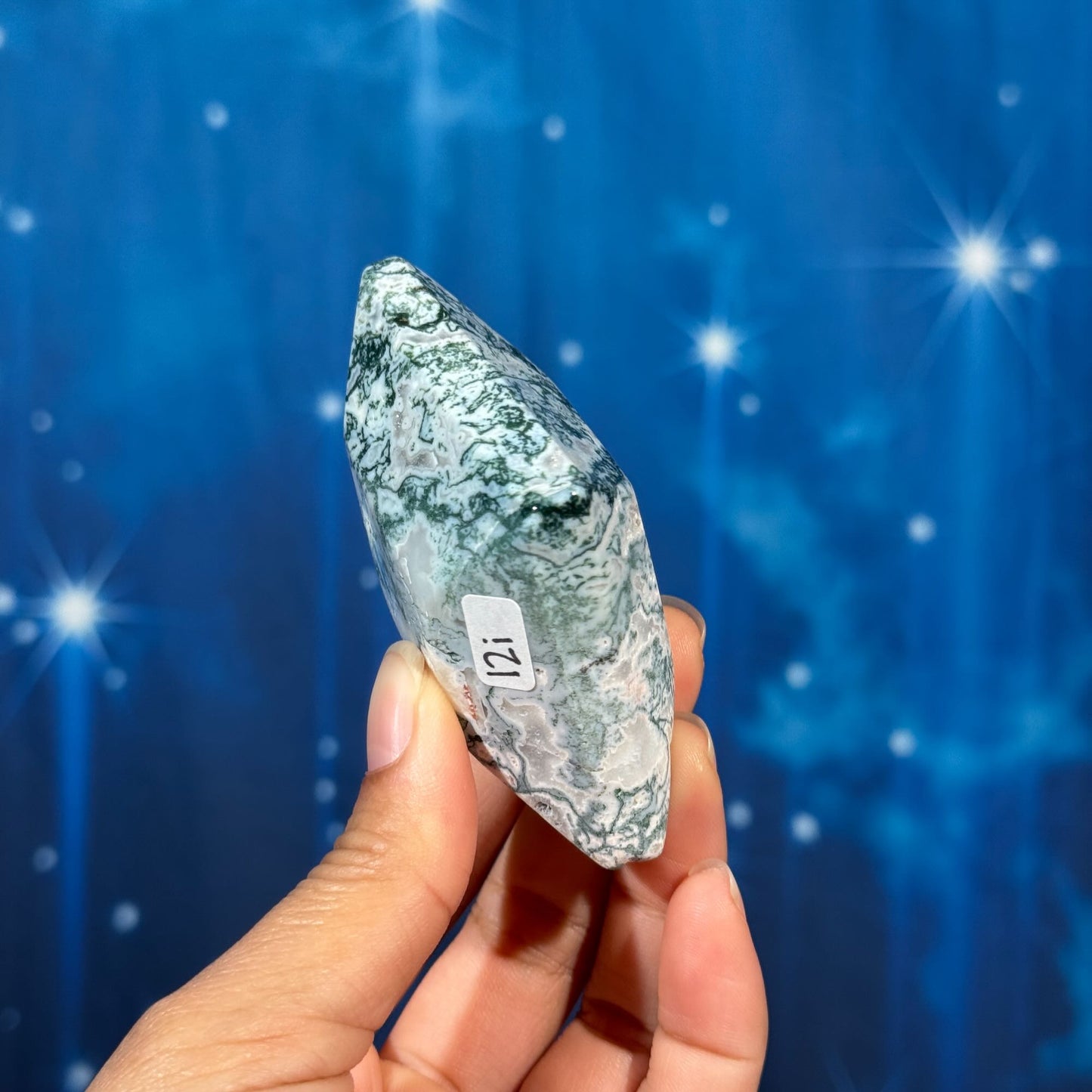 Moss Agate Rhombus – 0.133 kg