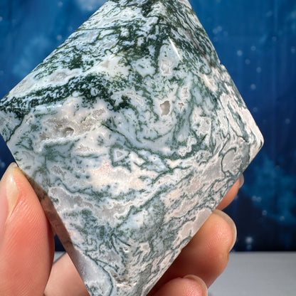 Moss Agate Rhombus – 0.133 kg
