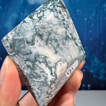 Moss Agate Rhombus – 0.133 kg