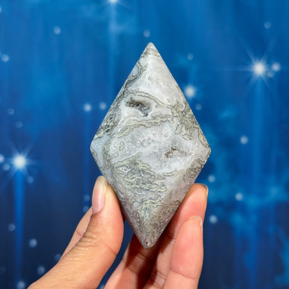 Moss Agate Rhombus – 0.130 kg