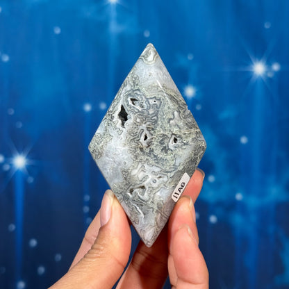 Moss Agate Rhombus – 0.130 kg