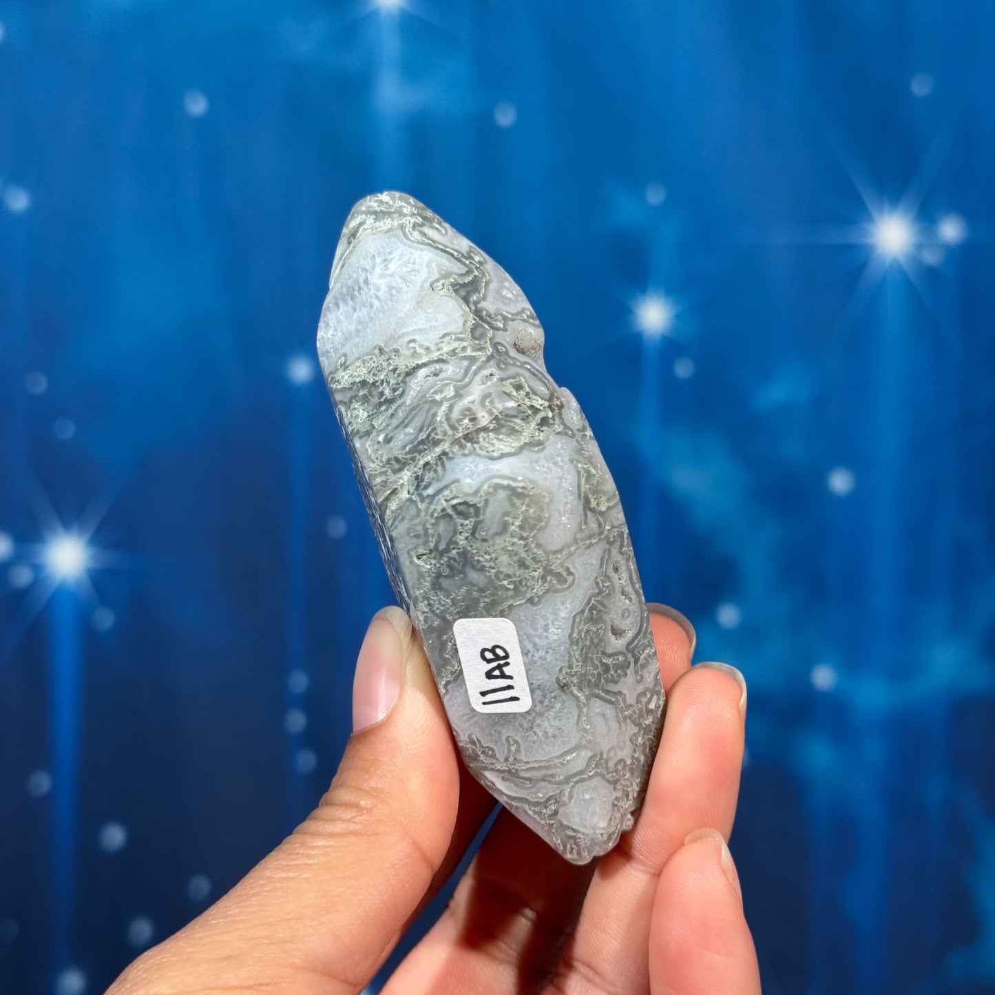 Moss Agate Rhombus – 0.130 kg