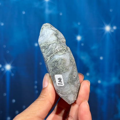 Moss Agate Rhombus – 0.130 kg