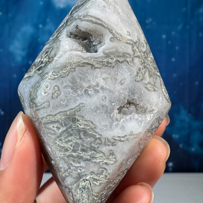 Moss Agate Rhombus – 0.130 kg