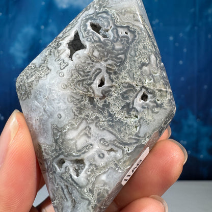 Moss Agate Rhombus – 0.130 kg