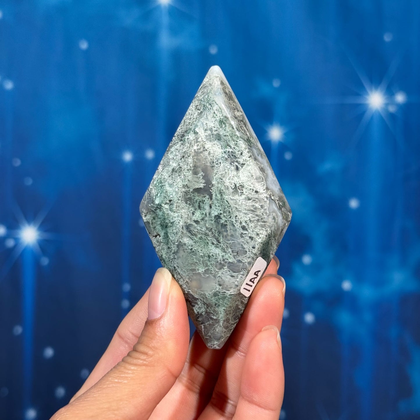 Moss Agate Rhombus – 0.119 kg