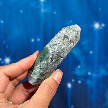 Moss Agate Rhombus – 0.119 kg