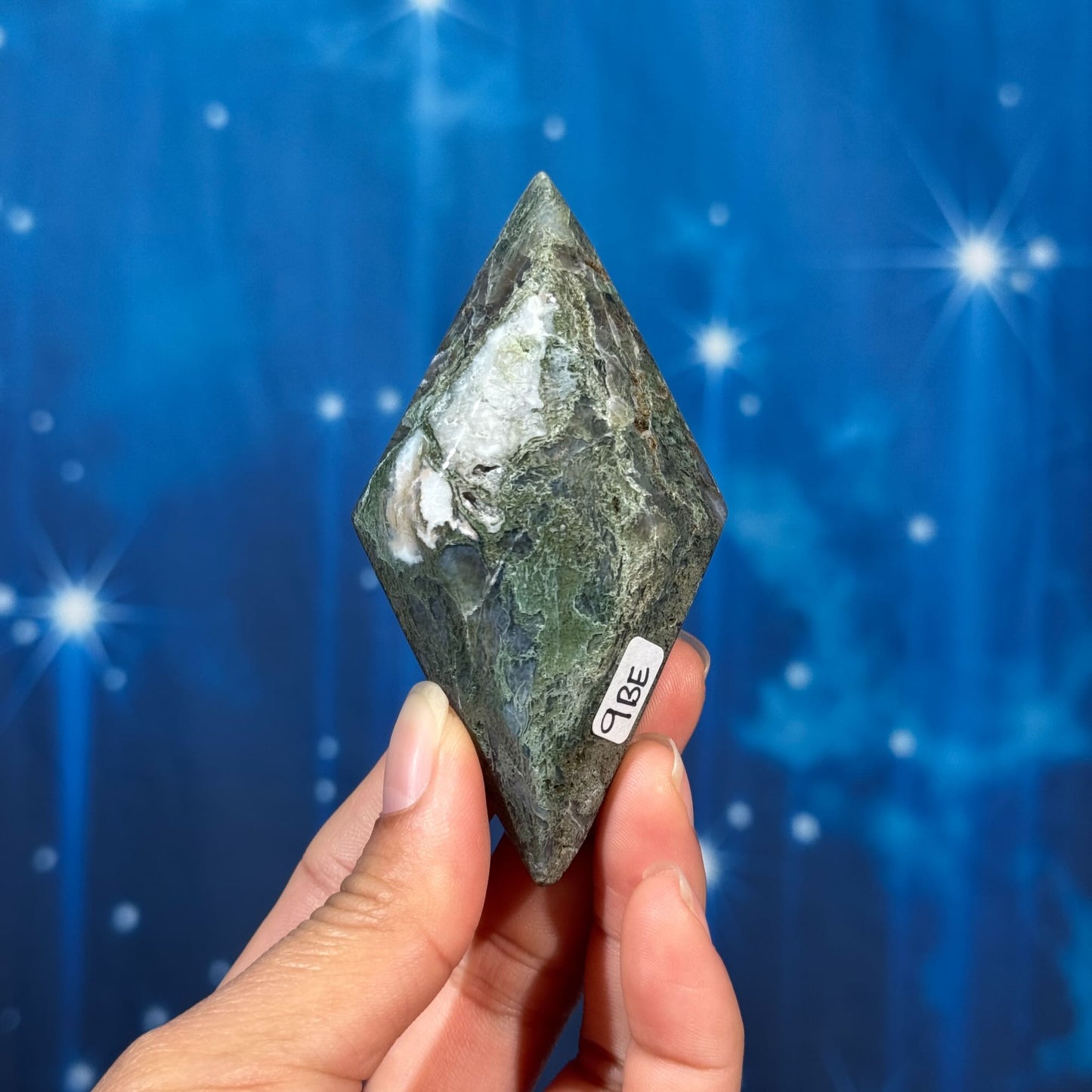 Moss Agate Rhombus – 0.099 kg