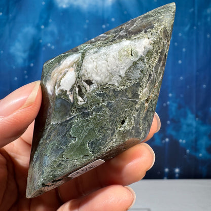 Moss Agate Rhombus – 0.099 kg