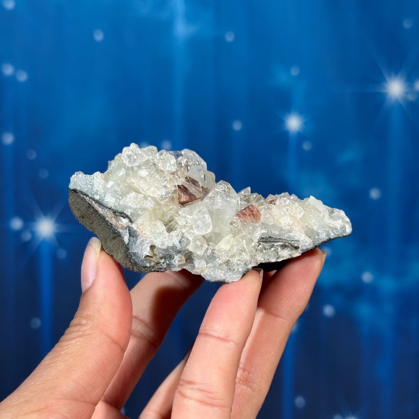 Apophyllite with Stilbite and Heulandite on Matrix – 0.136 kg